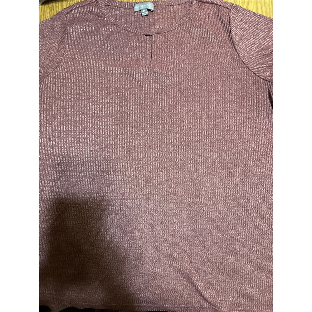 Evolution Woman's Waffle Shirt Burgundy 2x
